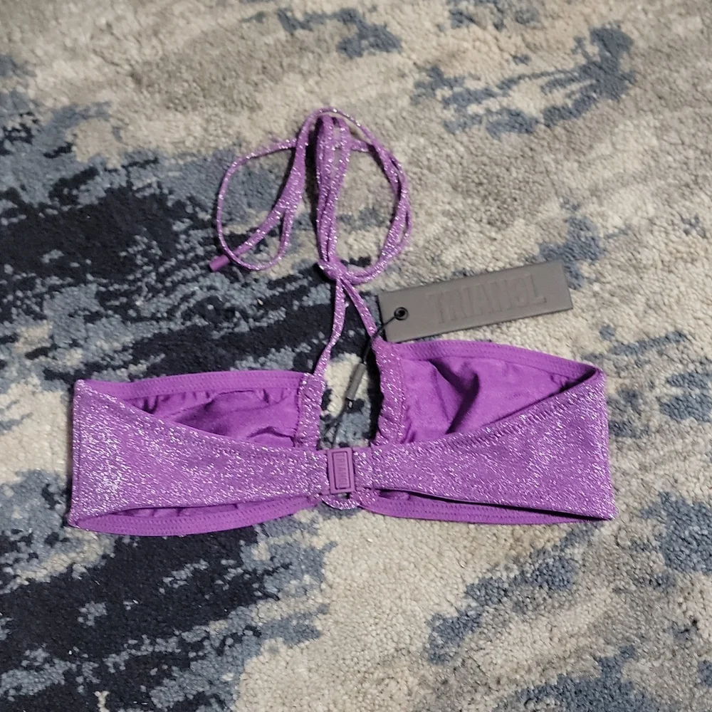 triangl swimwear Shimmery Lavender Bandeau Bikini Top